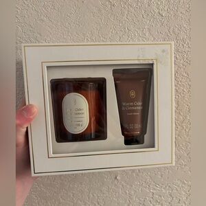 Threshold Warm Cider & Cinnamon Candle and Hand Cream Gift Set - NWT
